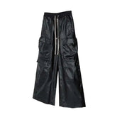 Men's Vegan Leather Cargo Pants